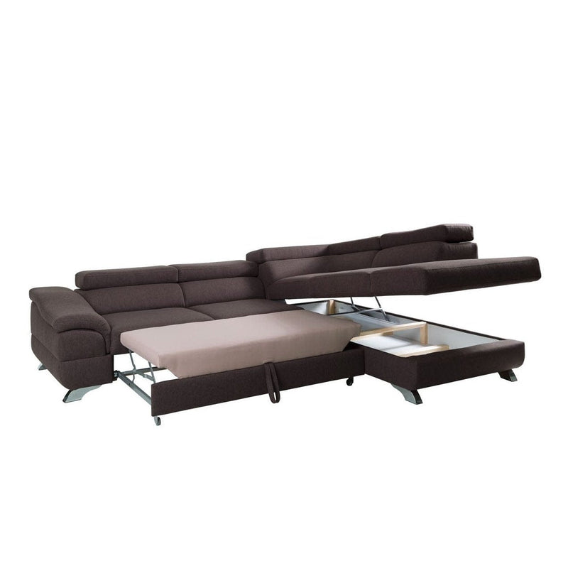 Sectional FULL size Sleeper Sofa BEAU with storage - Backyard Provider