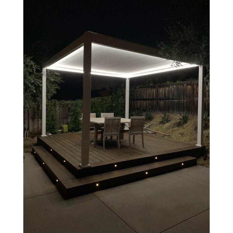 Bon Pergola 13' x 13' Freestanding Louvered Villa Pergola - VP-4425-WH