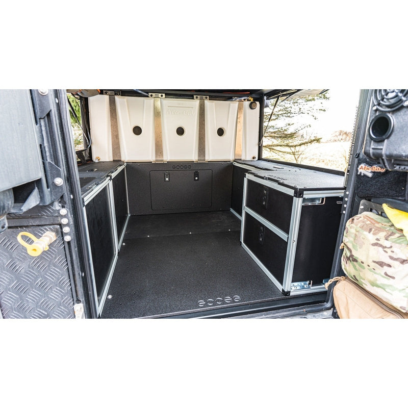 Goose Gear Alu-Cab Canopy Camper V2 - Toyota Tacoma 2005-Present 2nd & 3rd Gen. - Rear Double Drawer Module - 5' Bed