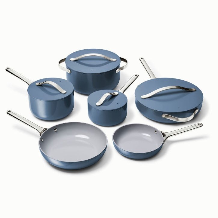 Caraway Deluxe Cookware Set in Navy - Backyard Provider