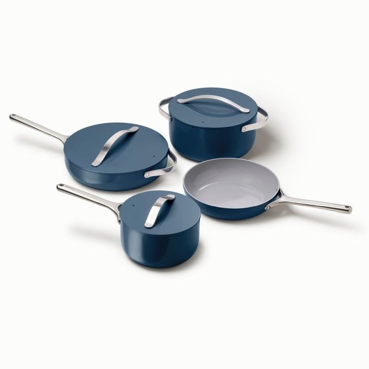 Caraway Deluxe Cookware Set in Navy - Backyard Provider