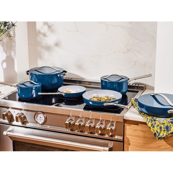 Caraway Deluxe Cookware Set in Navy - Backyard Provider