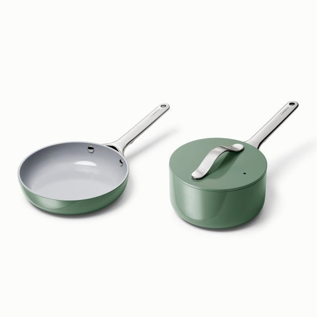 Caraway Deluxe Cookware Set in Sage - Backyard Provider