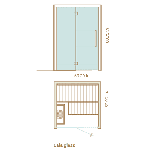 Auroom Cala Traditional Sauna | Glass