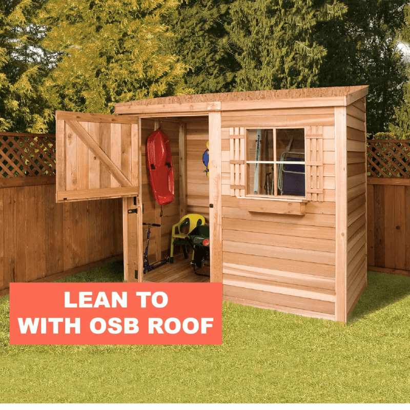 Cedarshed Lean To Storage Bayside Shed - B63