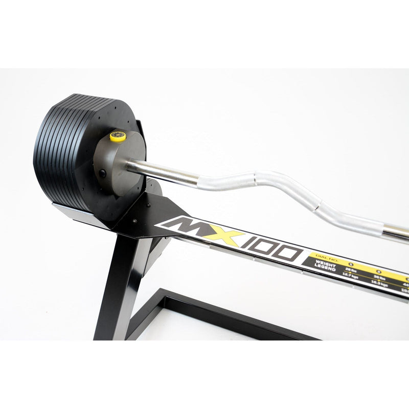 MX100 Rapid Change Adjustable Barbell / Curl Bar System (28 lbs to 100 lbs) - Backyard Provider