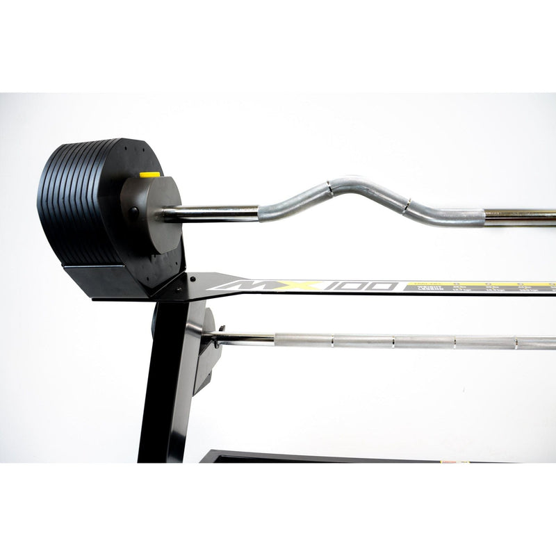 MX100 Rapid Change Adjustable Barbell / Curl Bar System (28 lbs to 100 lbs) - Backyard Provider