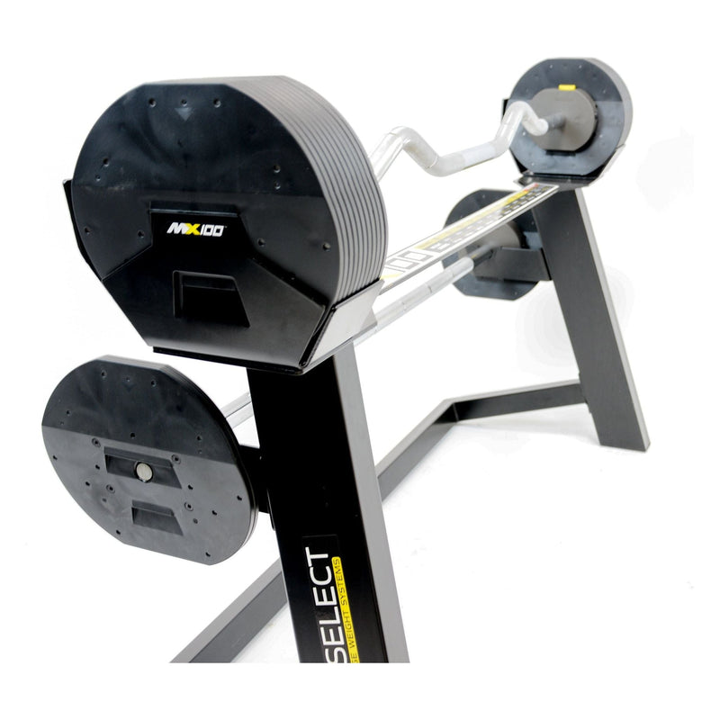 MX100 Rapid Change Adjustable Barbell / Curl Bar System (28 lbs to 100 lbs) - Backyard Provider