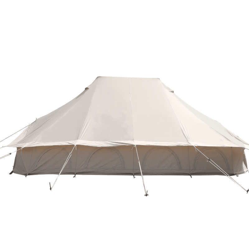 Vevor 6M Bell Tent 19.7' x 13.1' x 9.8' Yurt Beige Canvas Cotton For 8-12 People Portable 4 Season Teepee - Backyard Provider