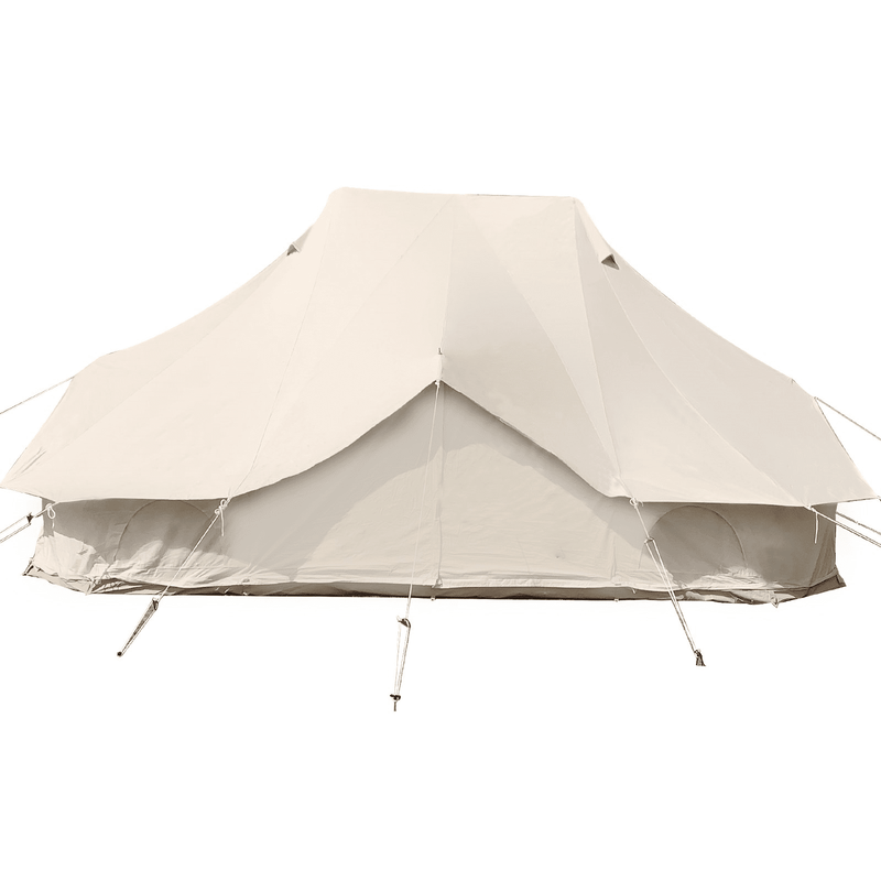 Vevor 6M Bell Tent 19.7' x 13.1' x 9.8' Yurt Beige Canvas Cotton For 8-12 People Portable 4 Season Teepee - Backyard Provider