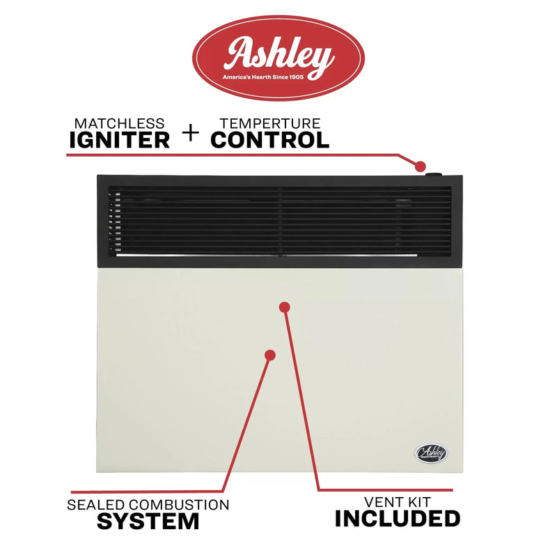 US stove 17,000 BTU direct vent natural gas wall heater