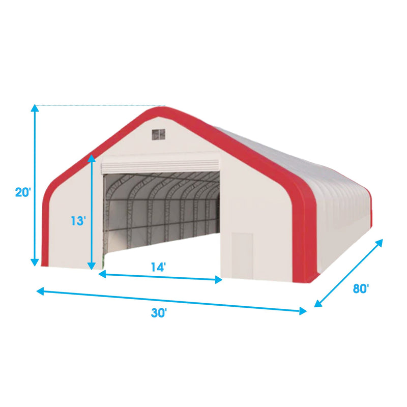 Gold Mountain Double Truss Storage Shelter W30'xL80'xH20'