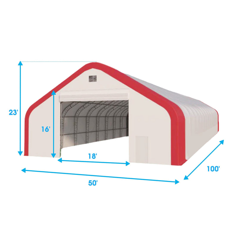 Gold Mountain Double Truss Storage Shelter W50'xL100'xH23'