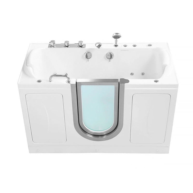 Ella's Bubbles The Companion Two-Seat Inward Swing Door Acrylic Walk-In Bathtub - Backyard Provider