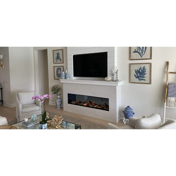 European Home 72" 3-Sided E Series Built-In Electric Fireplace with EvoFlame Burner Technology