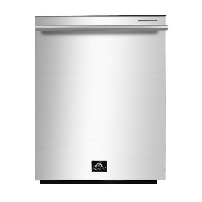 Forno Appliace Package - 48 Inch Gas Range, Wall Mount Range Hood, Refrigerator, Microwave Drawer, Dishwasher, AP-FFSGS6244-48-8