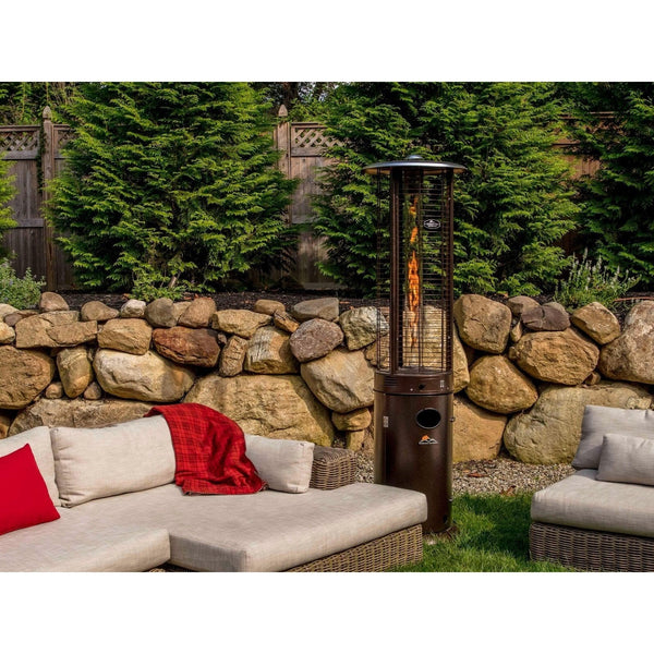 Shine Round Flame Tower Heater, 82.5”, 32,000 BTU - Backyard Provider