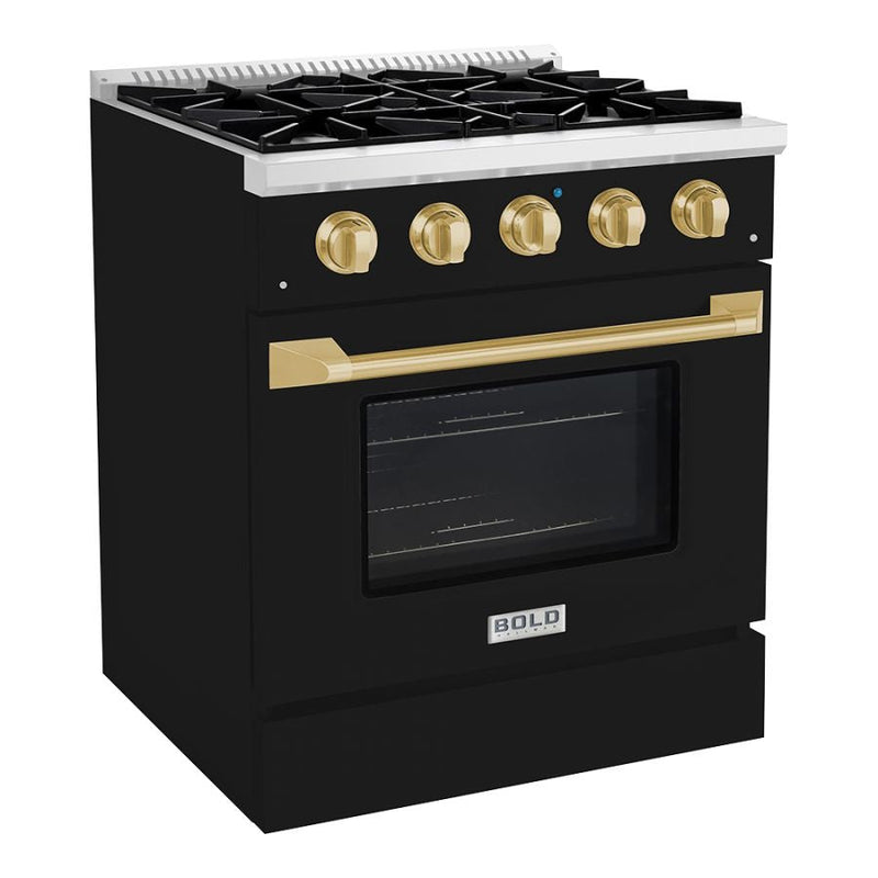 Hallman BOLD 30" 4.2 Cu.Ft. 4 Burner Freestanding All Gas Range and Gas Oven - HBRG30