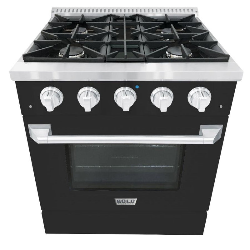 Hallman BOLD 36” 5.2 Cu.Ft. 6 Burner Freestanding All Gas Range and Gas Oven - HBRG36