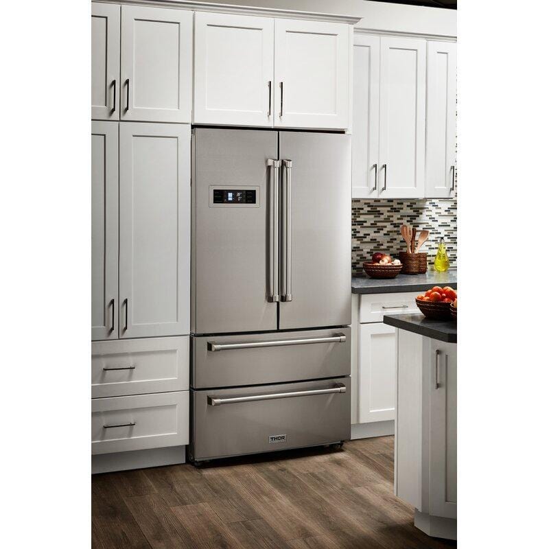 Thor Kitchen Appliance Package - 48 in. Propane Gas Range, Range Hood, Dishwasher, Refrigerator, Microwave Drawer, AP-LRG4807ULP-7