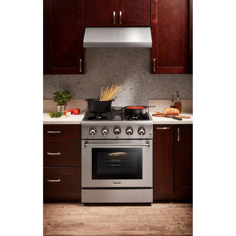 Thor Kitchen 30 in. 4.2 cu. ft. Professional Propane Gas Range in Stainless Steel, HRG3080ULP