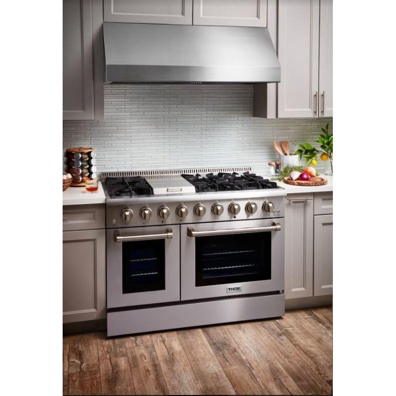 Thor Kitchen 48 in. 6.7 cu. ft. Professional Propane Gas Range in Stainless Steel - HRG4808ULP