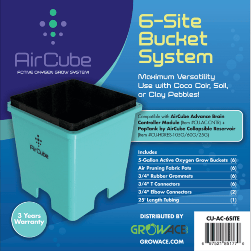 AirCube Active Oxygen Ebb and Flow Grow System - 6 Site - Backyard Provider