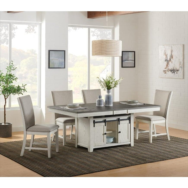 Omar 5-Pieces Dining Table Set With Storage Base