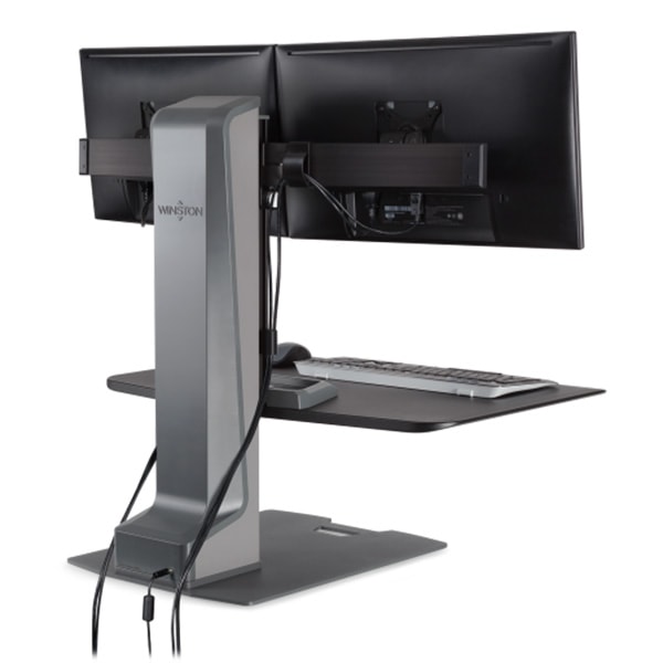 Innovative Winston E Dual Monitor Electric Sit Stand Workstation