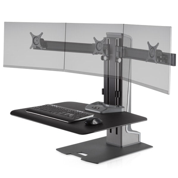 Innovative Winston E Triple Monitor Electric Sit Stand Workstation