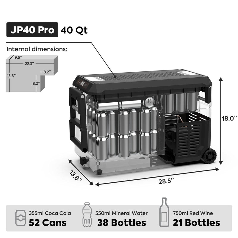 40QT JP40 Pro Wheeled Portable Freezer Camping Fridge With Cover | ICECO