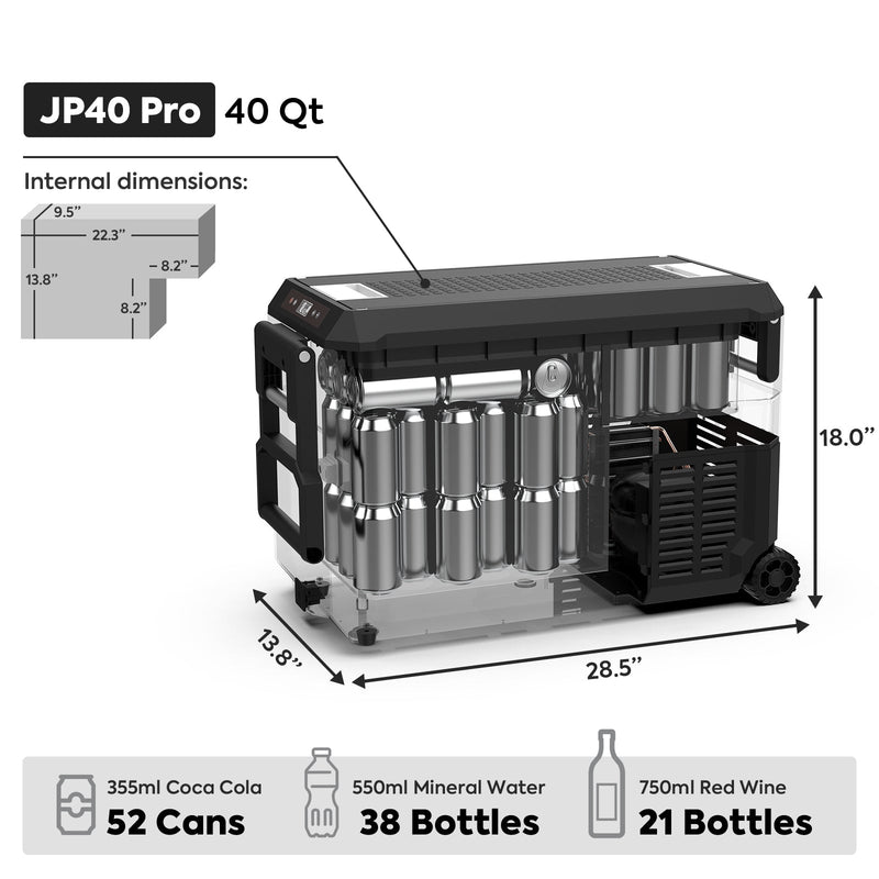 JP Pro Wheeled Portable Freezer with Magnetic Battery | ICECO