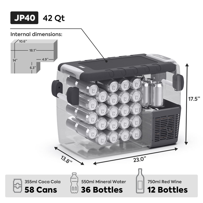 42QT JP40 12V APP Controlled Portable Freezer with Portable Power Station | ICECO