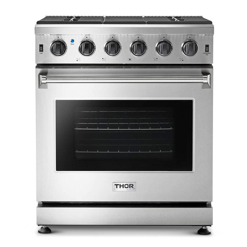 Thor Kitchen Appliance Package 30 in. Natural Gas Range, 30 in. Range Hood, AP-LRG3001U