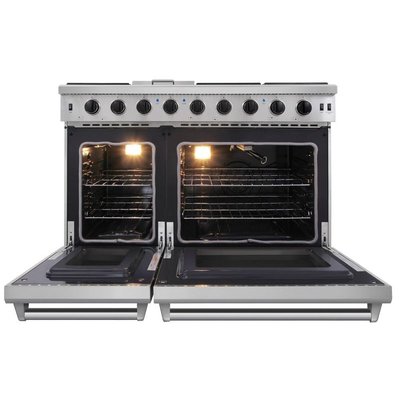 Thor Kitchen 48 in. 6.8 cu. ft. Double Oven Propane Gas Range in Stainless Steel, LRG4807ULP