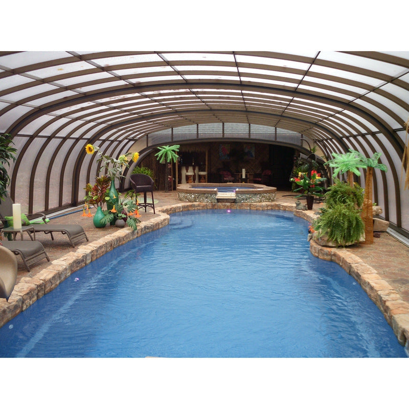 Sunrooms-Enclosures Wide Span Laguna Type VI Retractable Pool Enclosure