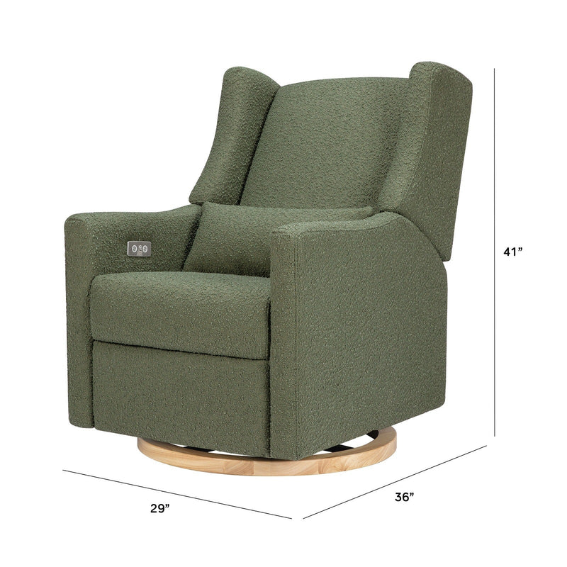 Babyletto Kiwi Electronic Recliner and Swivel Glider in Boucle with USB port - Backyard Provider