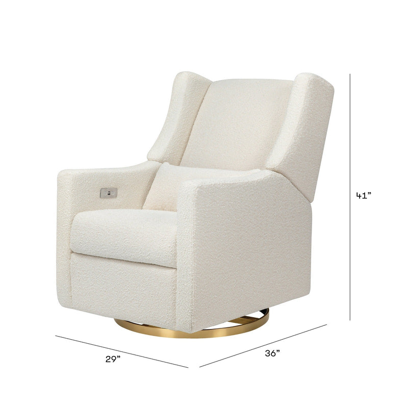 Babyletto Kiwi Electronic Recliner and Swivel Glider in Boucle with USB port - Backyard Provider