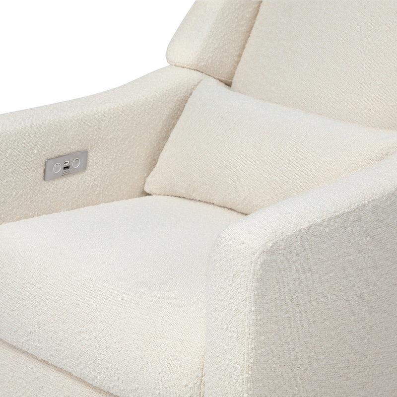 Babyletto Kiwi Electronic Recliner and Swivel Glider in Boucle with USB port - Backyard Provider