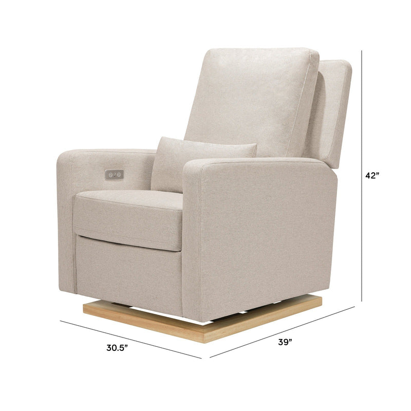 Babyletto Sigi Electronic Recliner and Glider in Eco-Performance Fabric with USB port - Backyard Provider