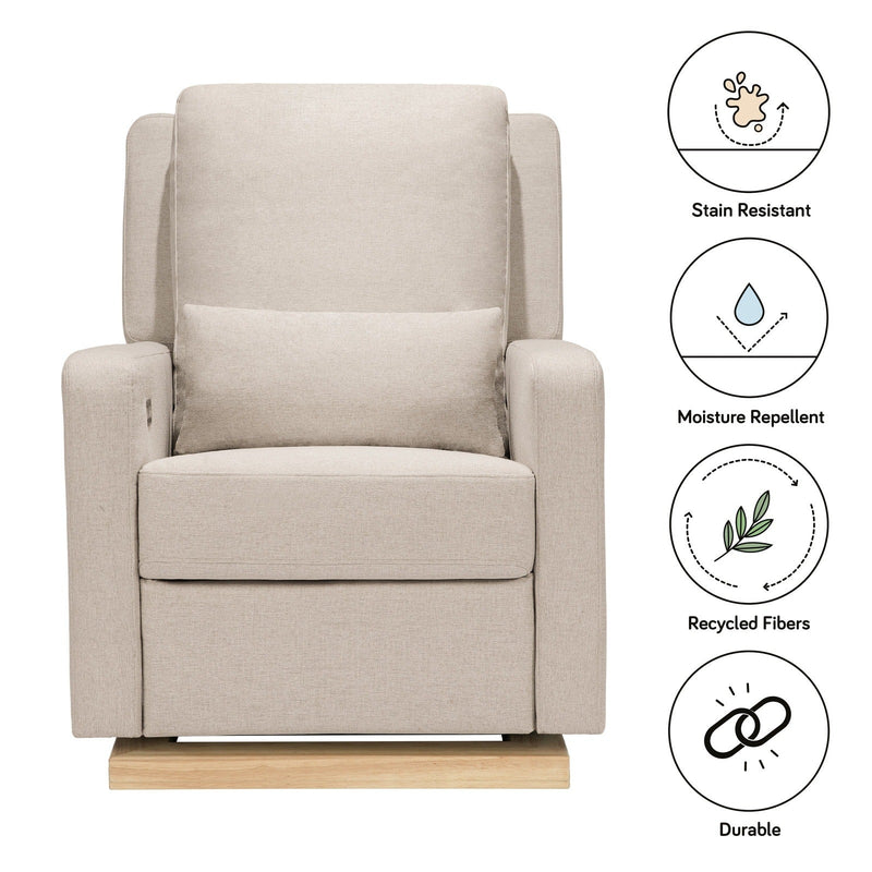 Babyletto Sigi Electronic Recliner and Glider in Eco-Performance Fabric with USB port - Backyard Provider