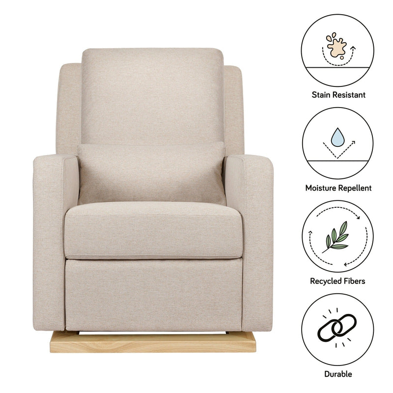 Babyletto Sigi Recliner and Glider in Eco-Performance Fabric | Water Repellent & Stain Resistant - Backyard Provider