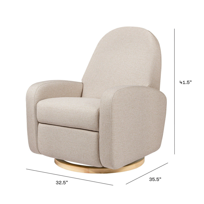 Babyletto Nami Recliner and Swivel Glider in Eco-Performance Fabric | Water Repellent & Stain Resistant - Backyard Provider