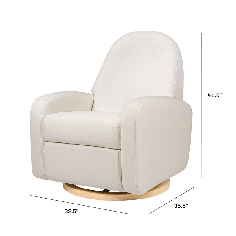 Babyletto Nami Recliner and Swivel Glider in Eco-Performance Fabric | Water Repellent & Stain Resistant - Backyard Provider