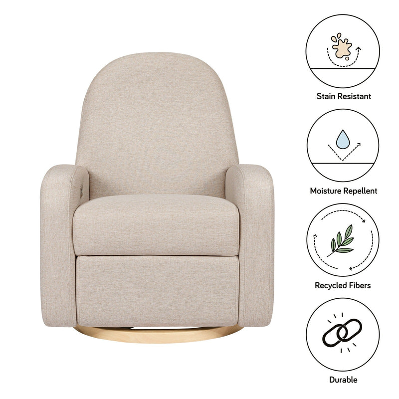 Babyletto Nami Electronic Recliner & Swivel Glider in Eco-Performance Fabric with USB Port - Backyard Provider