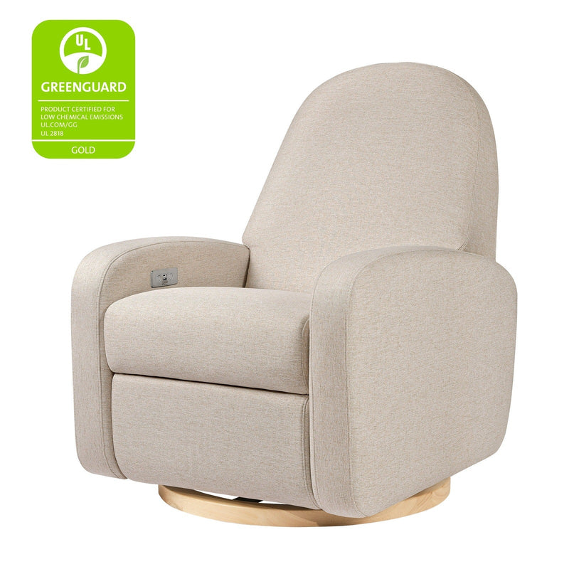 Babyletto Nami Electronic Recliner & Swivel Glider in Eco-Performance Fabric with USB Port - Backyard Provider