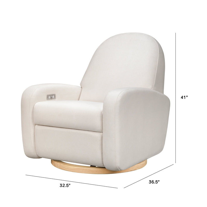 Babyletto Nami Electronic Recliner & Swivel Glider in Eco-Performance Fabric with USB Port - Backyard Provider