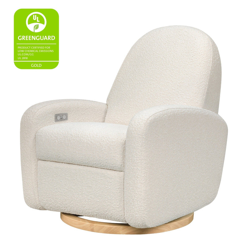 Babyletto Nami Electronic Recliner & Swivel Glider with USB Port | Boucle with Light Base - Backyard Provider