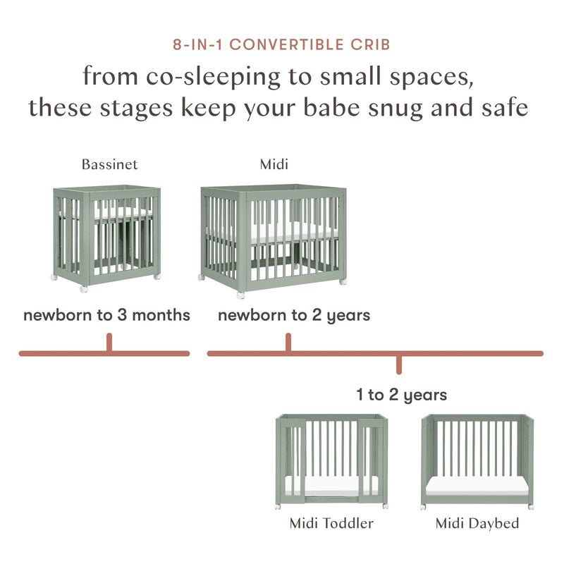 Babyletto Yuzu 8-in-1 Convertible Crib with All-Stages Conversion Kits - Backyard Provider