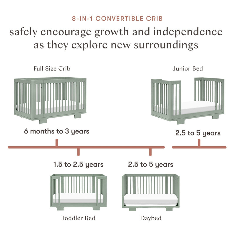 Babyletto Yuzu 8-in-1 Convertible Crib with All-Stages Conversion Kits - Backyard Provider